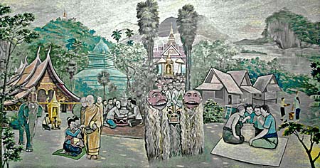 Painting of Luang Prabang by Asienreisender